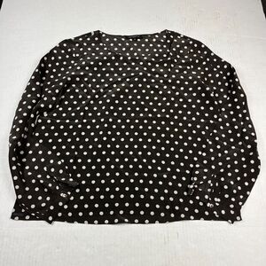 Antonelli Firenze Womens Blouse Polka Dot Long Sleve Dressy Work Top Size 44 8